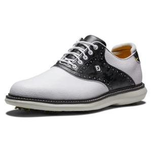 FootJoy Men's Traditions Previous Season Style Golf Shoe, White/Charcoal Camo, 10