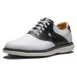 FootJoy Men's Traditions Previous Season Style Golf Shoe, White/Charcoal Camo, 10