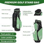 XDriveMax 10 Pieces Complete Mens Womens Golf Clubs Set Right Hand for Men Women Includes Cart Bag with Rain Hood, 1#Driver 3#Wood #5 Hybrid,with 3 Head Covers, 6# 7# 8# 9# PW# Irons and Putter