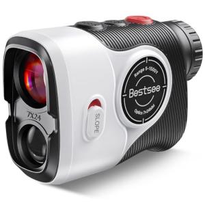 Bestsee Golf Rangefinder with Slope & Red Backlight, 1500Yards Laser Range Finder, 0.3s FlagLock Vibration, 7X Magnification, Magnet Stripe, 85% Transmission Lens for Golfing/Hunting, Golf Accessories