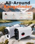 Golf Rangefinder with Slope - 1200 Yards Laser Range Finder Golf & Hunting with Magnetic Strap, Flag Pole Locking Vibration, 7X Magnification, IPX4 Waterproof Rechargeable, Golf Accessories