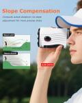 Golf Rangefinder with Slope - 1200 Yards Laser Range Finder Golf & Hunting with Magnetic Strap, Flag Pole Locking Vibration, 7X Magnification, IPX4 Waterproof Rechargeable, Golf Accessories