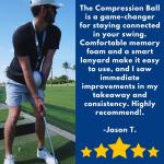 Compression Ball - Golf Swing Trainer – Forearm Connection Aid for Perfect Impact Position – Fix Chicken Wing, Improve Tempo, Backswing & Ball Striking – Soft Memory Foam