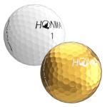 Honma TW-K1 Premium 3 Piece Golf Balls,1 Exclusive Gold Ball, Balance of Spin and Distance,Tour-Level Performance with Urethane Cover, High Launch & Greenside Precision Balls for Men Women, 1 Dozen
