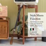 FootFitter Deluxe Long Shoe Horn with Nickel Plated Handle, Premium Shoe Protecting Shoehorn (MADE IN ITALY) (Golf Driver)