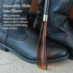 FootFitter Deluxe Long Shoe Horn with Nickel Plated Handle, Premium Shoe Protecting Shoehorn (MADE IN ITALY) (Golf Driver)