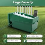 Automatic Golf Tee Machine, 100 Balls Golf Ball Dispenser Golfs Practicing Training Pitching Machine Portable Required Practice Hitting Aid with Foot Pedal for Driving Ranges Sports Gaming Clubs
