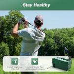 Automatic Golf Tee Machine, 100 Balls Golf Ball Dispenser Golfs Practicing Training Pitching Machine Portable Required Practice Hitting Aid with Foot Pedal for Driving Ranges Sports Gaming Clubs