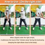 THE GOLFER STORE Golf Swing Trainer Aid Golf Swing Trainer, Portable Golf Training Aid Golf Posture Corrector Amend Chicken Wing for Beginners