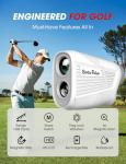 Golf Rangefinder with Slope & Magnet，1300 Yards Range Finder for Golf，Flag Locking Vibration，6-6.5X Magnification & HD LCD，Rechargeable Golf Range Finder