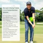 MELE LINKS The Connector Golf Training Aid, Golf Swing Trainer for Posture Correction Practice, Golf Swing Training Aid, Golf Training Aids Helps Train Proper Swing Mechanics, Arm Structure #Green