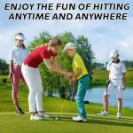 PGM Children's Golf Club Set - Can Hit Real Balls, 3 Pieces Clubs Includes Wood, Iron, and Putter, Great for Beginner Boys and Girls, Instructional Training Set