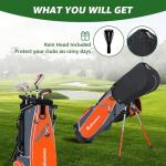 XDriveMax 5 Pieces Kids Golf Club Set, Junior Golf Club Set Ages 5-8 Includes Stand Bag, 5# Hybrid, 6/7#, 9/P# Irons and Putter Right Hand for Boys Girls