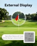 DAZHEN Golf Rangefinder with Slope, 1200 Yards Laser Range Finder Golfing with External Display, Flag Pole Locking Vibration, 6X Magnification, Golf Accessories for Men