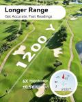 DAZHEN Golf Rangefinder with Slope, 1200 Yards Laser Range Finder Golfing with External Display, Flag Pole Locking Vibration, 6X Magnification, Golf Accessories for Men