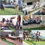 Putting Green Portable Indoor Putting mat，Includes Putting Practice Ball, Wrinkle-Free Mat, and Solid Wood Construction – Suitable for Office, Living Room, Outdoor Golf Gift
