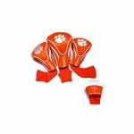 Team Golf NCAA Clemson Tigers Contour Golf Club Headcovers (3 Count) Numbered 1, 3, & X, Fits Oversized Drivers, Utility, Rescue & Fairway Clubs, Velour lined for Extra Club Protection