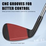 XM-01 Individual Golf Irons or Golf Irons Set - Premium Men Golf Club Iron with Steel Shaft for Right Hand Golfers Stiff Flex (#2 Iron Single, Right)