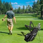 LOVACE 14-Way Golf Stand Bag, Lightweight Golf Bag with Stand for Men and Women (Black)