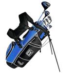 PGA TOUR Youth Golf Club Set – 10-Piece Right-Handed Kids Golf Set for Ages 8-12 (4’8”-5’2”) – Beginner Junior Golf Clubs with Lightweight Stand Bag, Mallet Putter, Hybrid, Driver & More by Golfgen