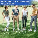 Wettarn 3 Sets Golf Putter Two Ways for Men Women Kids Club with 6 Practice Golf Balls for Left or Right Handed Golfers Indoor Outdoor(Red, Blue, Black)