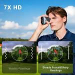 High Precision Range Finder Golf with Slope Switch for Golf Tournament,Quick,1200 Yards, Flag Pole Locking Vibration,Rechargeable Range Finders with Magnet Stripe,Easy to Use