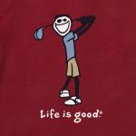 Life is Good Men's Crusher Tee Shirt, Short Sleeve Cotton Graphic T-Shirts, Golf Jake
