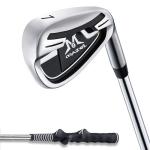 MAZEL 7 Iron Golf Club for Adult Men & Women- Upgraded Training Grip Golf Iron for Beginners,37 Inch (Silver Black)