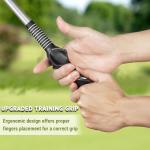 MAZEL 7 Iron Golf Club for Adult Men & Women- Upgraded Training Grip Golf Iron for Beginners,37 Inch (Silver Black)