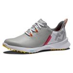 FootJoy Women's FJ Fuel Previous Season Style Golf Shoe, Grey/White/Yellow, 8.5