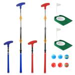 Adjustable Golf Putter, Mini Golf Set - 2 Kids Golf Clubs with 6 Golf Balls & 2 Cup with Flag, Two-Way Kids Putter for Right & Left Handed, Battle Golf for Kids for Youth & Junior Golfer