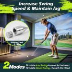 KALAUTO Weighted Golf Swing Trainer & Grip Trainer,Golf Swing Training Aid,Golf Grip Trainer for Indoor Practice,Warm-up,Stretching&Swing Path,Includ Correcting Arm Band (Right-Handed)