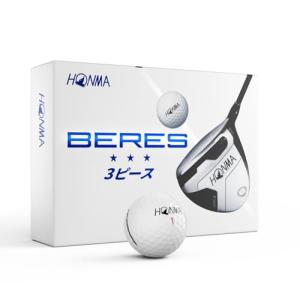 Honma BERES 3S Golf Balls, Long Distance with High Speed,3 Layer with Surlyn Cover‌,Soft Golf Balls for Men Women Beginner Amateur Golfer, Perfect for Off The Tee and Around The Green,1 Dozen