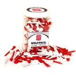 Team Golf NCAA NC State Wolfpack Jar Of 175 Golf Tees 2-3/4" Golf Tees, 175 Pack, Regulation Size, Multi Team Colors