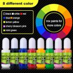 Golf Club Paint, Fill, Lettering, Customize & Renovate Your Clubs | Durable Color, Scratch-Resistant, No Need for Frequent Touch-Ups | Golf Club Paint Fill Kit 8 Pack of 10ml Bottles