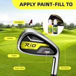 Golf Club Paint, Fill, Lettering, Customize & Renovate Your Clubs | Durable Color, Scratch-Resistant, No Need for Frequent Touch-Ups | Golf Club Paint Fill Kit 8 Pack of 10ml Bottles