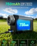 ZELTRI Rangefinder Golf with Slope Indicator Light-1312 Yards Laser Range Finder, 7X Magnification, 0.1s Flag Pin Locking Vibration, Rechargeable, Accessories for Golf