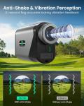 ZELTRI Rangefinder Golf with Slope Indicator Light-1312 Yards Laser Range Finder, 7X Magnification, 0.1s Flag Pin Locking Vibration, Rechargeable, Accessories for Golf