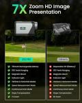 ZELTRI Rangefinder Golf with Slope Indicator Light-1312 Yards Laser Range Finder, 7X Magnification, 0.1s Flag Pin Locking Vibration, Rechargeable, Accessories for Golf