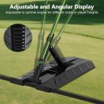 tzvvi Golf Alignment Stick Holder, Golf Training Aid Teaching Equipment for Aiming, for Putting, Aiming, Full Swing Trainer, Posture Corrector, Golf Swing Trainer with Metal Sticks #G