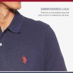 U.S. Polo Assn. 3 Pack Men's Classic Fit Short Sleeve Pique Polo T Shirt, Cotton Golf Shirt for Men, HGry/Wht/Clnv, M