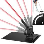 Giltiil Pro Golf Alignment Sticks Holder – Adjustable Swing Plane Trainer with Weighted Base | Angle Plate Golf Training Aid for Swing Path, Putting & Aiming (Precise Scale Adjustment)