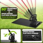 Giltiil Pro Golf Alignment Sticks Holder – Adjustable Swing Plane Trainer with Weighted Base | Angle Plate Golf Training Aid for Swing Path, Putting & Aiming (Precise Scale Adjustment)