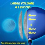 PGM Golf Club Set - 9 Pieces Junior Complete Golf Club Set for Kids Children - Right Handed - Driver(#1), Hybrid, Iron(#7,#9,#S), Putter, Golf Stand Bag