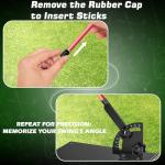 Giltiil Pro Golf Alignment Sticks Holder – Adjustable Swing Plane Trainer with Weighted Base | Angle Plate Golf Training Aid for Swing Path, Putting & Aiming (Precise Scale Adjustment)