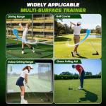 Giltiil Pro Golf Alignment Sticks Holder – Adjustable Swing Plane Trainer with Weighted Base | Angle Plate Golf Training Aid for Swing Path, Putting & Aiming (Precise Scale Adjustment)