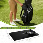 Giltiil Pro Golf Alignment Sticks Holder – Adjustable Swing Plane Trainer with Weighted Base | Angle Plate Golf Training Aid for Swing Path, Putting & Aiming (Precise Scale Adjustment)