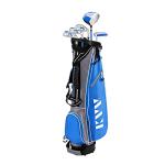 KVV Junior Complete Golf Club Set for Kids/Children Right Hand, 5-Piece Set Includes Oversize Driver, S#，7# & 9# Irons, Putter, Head Cover, Golf Stand Bag(Blue 11-13)