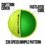 Srixon Soft Feel Golf Balls, Soft Feel 14, Yellow