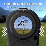 AILEMON 900 Yards Range Finder Golf Rangefinder with Slope Switch, 6X Magnification Laser Rangefinders, Slope Measurement, Magnetic Strip, Flag Pole Locking with Pulse Vibration (Black)